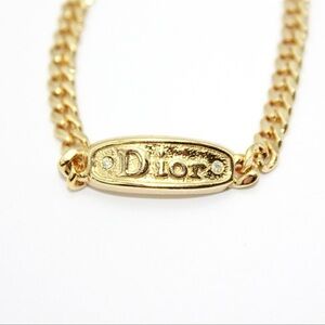 Dior bracelet vintage Dior gold tone chain bracelet nameplate ID bracelet